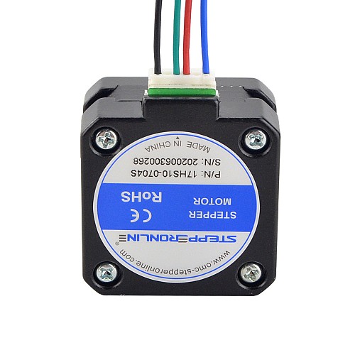 Nema 17 Bipolar 1.8deg 13Ncm(18.41oz.in) 0.7A 42x42x25mm 4 Wires - 17HS10-0704S | StepperOnline CA
