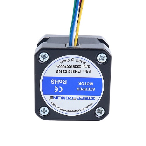 Nema 17 Unipolar 1.8deg 16Ncm(22.66oz.in) 0.31A 42x42x33mm 6 Wires - 17HS13-0316S | StepperOnline CA Nema 17 Unipolar 1.8deg 16Ncm(22.66oz.in) 0.31A 42x42x33mm 6 Wires - 17HS13-0316S | StepperOnline CA