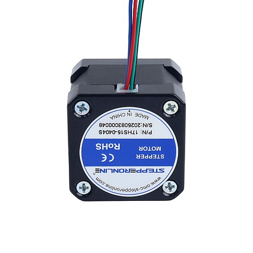 Nema 17 Bipolar 1.8deg 40Ncm(56.64oz.in) 0.4A 42x42x39mm 4 Wires - 17HS15-0404S | StepperOnline CA