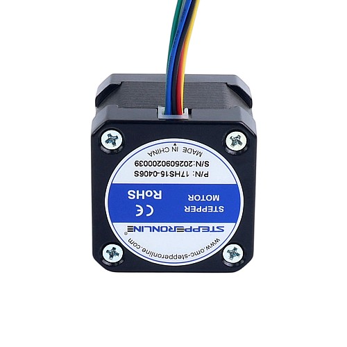 Nema 17 Unipolar 1.8deg 26Ncm(36.82oz.in) 0.4A 42x42x39mm 6 Wires - 17HS15-0406S | StepperOnline CA