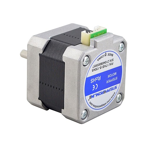 Nema 17 Bipolar 42Ncm(59.49oz.in) 1.5A 42x42x39mm 4 Wires w/ 1m Cable & Connector - 17HS15-1504S | StepperOnline CA Nema 17 Bipolar 42Ncm(59.49oz.in) 1.5A 42x42x39mm 4 Wires w/ 1m Cable & Connector - 17HS15-1504S | StepperOnline CA