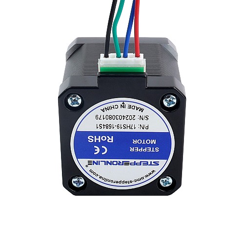 Nema 17 Bipolar 1.8deg 45Ncm(63.74oz.in) 1.68A 42x42x48mm 4 Wires - 17HS19-1684S1 | StepperOnline CA