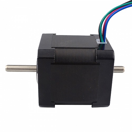 Dual Shaft Nema 17 Bipolar 59Ncm(83.55oz.in) 2A 42x42x48mm 4 Wires - 17HS19-2004D | StepperOnline CA