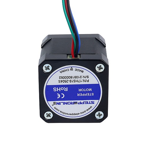 Nema 17 Bipolar 1.8deg 60Ncm(84.97oz.in) 2.5A 42x42x48mm 4 Wires - 17HS19-2504S | StepperOnline CA