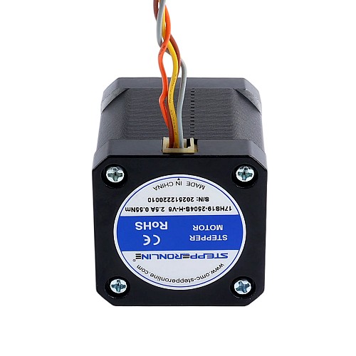 Nema 17 High Temp Stepper Motor 55Ncm(77.93oz.in) 38mm Φ5mm D-cut Shaft Insulation Class H 180C & JST-XH Connector - 17HS19-2504S-H-V6 | StepperOnline CA
