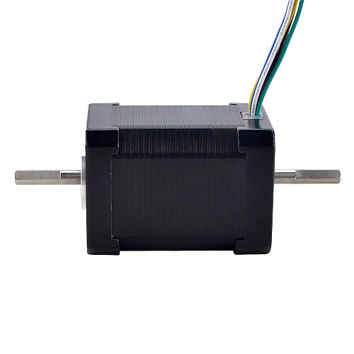 Dual Shaft Nema 17 Bipolar 1.8deg 65Ncm(92oz.in) 1.2A 42x42x60mm 6 Wires - 17HS24-1206D | StepperOnline CA Dual Shaft Nema 17 Bipolar 1.8deg 65Ncm(92oz.in) 1.2A 42x42x60mm 6 Wires - 17HS24-1206D | StepperOnline CA