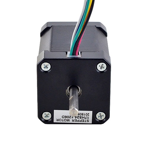 Dual Shaft Nema 17 Bipolar 1.8deg 65Ncm(92oz.in) 1.2A 42x42x60mm 6 Wires - 17HS24-1206D | StepperOnline CA Dual Shaft Nema 17 Bipolar 1.8deg 65Ncm(92oz.in) 1.2A 42x42x60mm 6 Wires - 17HS24-1206D | StepperOnline CA
