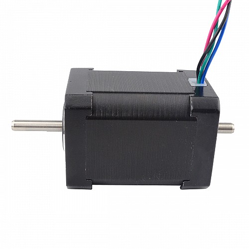 Dual Shaft Nema 17 Bipolar 1.8deg 65Ncm(92oz.in) 2.1A 42x42x60mm 4 Wires - 17HS24-2104D | StepperOnline CA