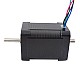Dual Shaft Nema 17 Bipolar 1.8deg 65Ncm(92oz.in) 2.1A 42x42x60mm 4 Wires - 17HS24-2104D | StepperOnline CA