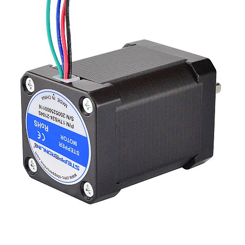 Nema 17 Bipolar 1.8deg 65Ncm(92oz.in) 2.1A 42x42x60mm 4 Wires - 17HS24-2104S | StepperOnline CA Nema 17 Bipolar 1.8deg 65Ncm(92oz.in) 2.1A 42x42x60mm 4 Wires - 17HS24-2104S | StepperOnline CA