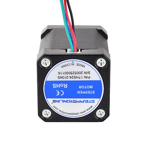 Nema 17 Bipolar 1.8deg 65Ncm(92oz.in) 2.1A 42x42x60mm 4 Wires - 17HS24-2104S | StepperOnline CA Nema 17 Bipolar 1.8deg 65Ncm(92oz.in) 2.1A 42x42x60mm 4 Wires - 17HS24-2104S | StepperOnline CA