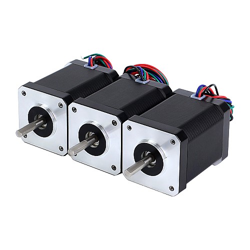 3pcs E Series Nema 17 Stepper Motor 1.8deg 60Ncm(84.97oz.in) 2.1A 42x42x60mm 4 Wires - 3-17HE24-2104S | StepperOnline CA 3pcs E Series Nema 17 Stepper Motor 1.8deg 60Ncm(84.97oz.in) 2.1A 42x42x60mm 4 Wires - 3-17HE24-2104S | StepperOnline CA