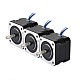 3Pcs Nema 17 Bipolar 1.8deg 26Ncm(36.82oz.in) 0.4A 42x42x34mm 4 Wires - 3-17HS13-0404S1 | StepperOnline CA