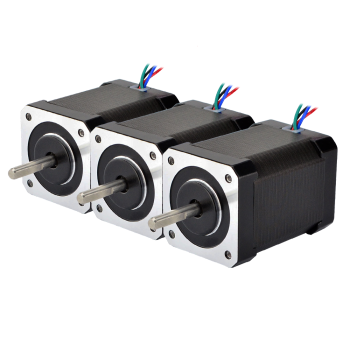 3PCS Nema 17 Bipolar 1.8deg 76Ncm(107.62oz.in) 2.1A 42x42x60mm 4 Wires