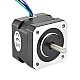 Dual Shaft Nema 17 Bipolar 1.8deg 22Ncm(31.15oz.in) 1.33A 42x42x34mm 4 Wires - 17HS13-1334D | StepperOnline CA