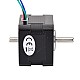 Dual Shaft Nema 17 Bipolar 1.8deg 22Ncm(31.15oz.in) 1.33A 42x42x34mm 4 Wires - 17HS13-1334D | StepperOnline CA