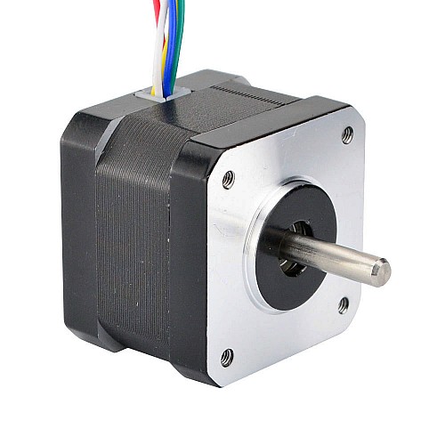 Dual Shaft Nema 17 Unipolar 0.9deg 16Ncm(22.66oz.in) 0.3A 42x42x34mm 6 Wires - 17HM13-0316D | StepperOnline CA Dual Shaft Nema 17 Unipolar 0.9deg 16Ncm(22.66oz.in) 0.3A 42x42x34mm 6 Wires - 17HM13-0316D | StepperOnline CA