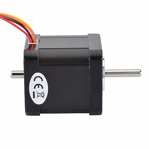 Dual Shaft Nema 17 Unipolar 0.9deg 32Ncm(45.3oz.in) 0.4A 42x42x48mm 6 Wires - 17HM19-0406D | StepperOnline CA Dual Shaft Nema 17 Unipolar 0.9deg 32Ncm(45.3oz.in) 0.4A 42x42x48mm 6 Wires - 17HM19-0406D | StepperOnline CA