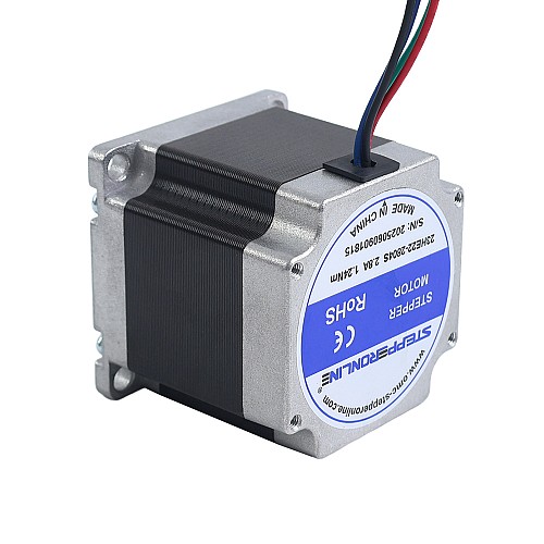 E Series Nema 23 Stepper Motor Bipolar 1.8deg 1.26Nm(178.4oz.in) 2.8A 57x57x56mm 4 Wires - 23HE22-2804S | StepperOnline CA