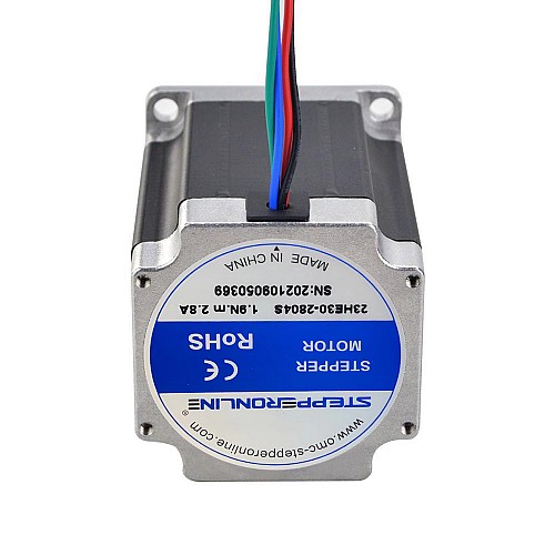 3pcs E Series Nema 23 Bipolar 1.8deg 1.85Nm(261.98oz.in) 2.8A 57x57x76mm 4 Wires - 3-23HE30-2804S | StepperOnline CA