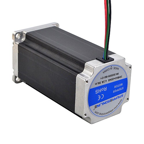E Series Nema 23 Bipolar 1.8deg 3.0Nm(425oz.in) 4.2A 57x57x113mm 4 Wires - 23HE45-4204S | StepperOnline CA