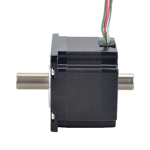 Dual Shaft Nema 23 Hollow Shaft Stepper Motor Bipolar 0.78Nm(110.5oz.in) 2.0A 57x57x45mm - 23HS18-2004H | StepperOnline CA