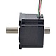 Dual Shaft Nema 23 Hollow Shaft Stepper Motor Bipolar 0.78Nm(110.5oz.in) 2.0A 57x57x45mm - 23HS18-2004H | StepperOnline CA