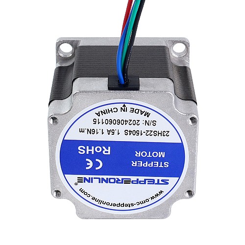 Nema 23 Bipolar 1.8deg 1.16Nm(164.3oz.in) 1.5A 57x57x56mm 4 Wires - 23HS22-1504S | StepperOnline CA Nema 23 Bipolar 1.8deg 1.16Nm(164.3oz.in) 1.5A 57x57x56mm 4 Wires - 23HS22-1504S | StepperOnline CA