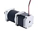 Nema 23 Stepper Motor L=55mm Gear Ratio 100:1 High Precision Planetary Gearbox - 23HS22-2804S-HG100 | StepperOnline CA