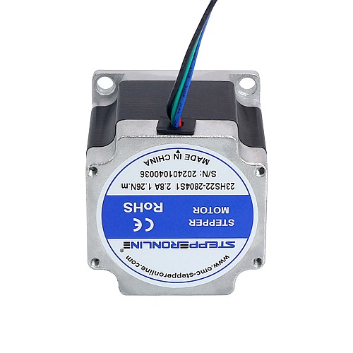 Nema 23 Bipolar 1.26Nm(178.4oz.in) 2.8A 57x57x56mm 4 Wires Φ6mm Shaft - 23HS22-2804S1 | StepperOnline CA