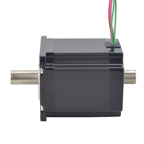 Dual Shaft Nema 23 Hollow Shaft Stepper Motor Bipolar 1.45Nm(205.38oz.in) 2.0A 57x57x65mm - 23HS26-2004H | StepperOnline CA