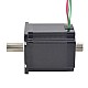Dual Shaft Nema 23 Hollow Shaft Stepper Motor Bipolar 1.45Nm(205.38oz.in) 2.0A 57x57x65mm - 23HS26-2004H | StepperOnline CA