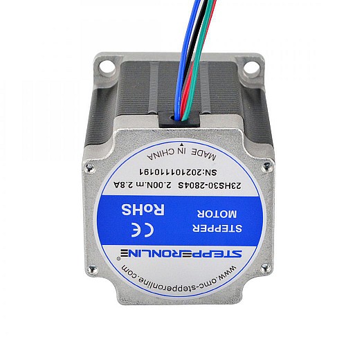 Nema 23 Bipolar 1.8deg 1.9Nm(269.06oz.in) 2.8A 57x57x76mm 4 Wires - 23HS30-2804S | StepperOnline CA