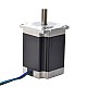 Nema 23 Stepper Motor 1.9Nm(269oz.in) with 9mm Shaft for NmRV30 Worm Gear Speed Reducer - 23HS30-2804S-RV | StepperOnline CA