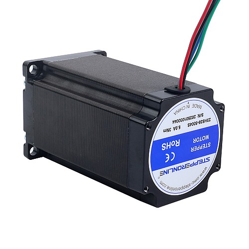 Nema 23 Stepper Motor Bipolar 1.8deg 3.00Nm(424.83oz.in) 5.0A 57x57x100mm 4 Wires - 23HS39-5004S | StepperOnline CA