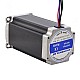 Nema 23 Stepper Motor 3Nm(425oz.in) with 9mm Shaft for NmRV30 Worm Gear Speed Reducer - 23HS45-4204S-RV | StepperOnline CA