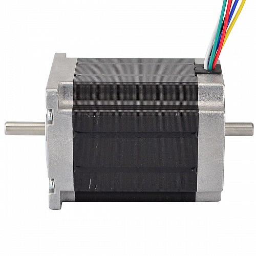 Dual Shaft Nema 23 Unipolar 1.8deg 1.35Nm(191.2oz.in) 3A 57x57x76mm 6 Wires - 23HS30-3006D | StepperOnline CA