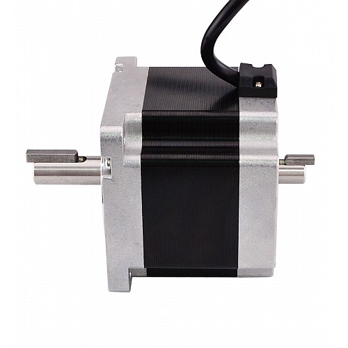 Keyway Dual Shaft Nema 34 CNC Stepper Motor 4.5Nm(637.25oz.in) 5.5A 86x86x80mm - 34HS31-5504D | StepperOnline CA Keyway Dual Shaft Nema 34 CNC Stepper Motor 4.5Nm(637.25oz.in) 5.5A 86x86x80mm - 34HS31-5504D | StepperOnline CA