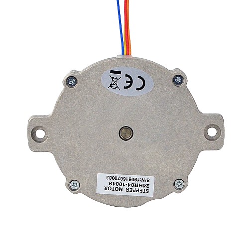 Round Pancake Nema 24 Bipolar 1.8deg 6Ncm(8.5oz.in) 1A Φ60x9.6mm 4 Wires - 24HR04-1004S | StepperOnline CA