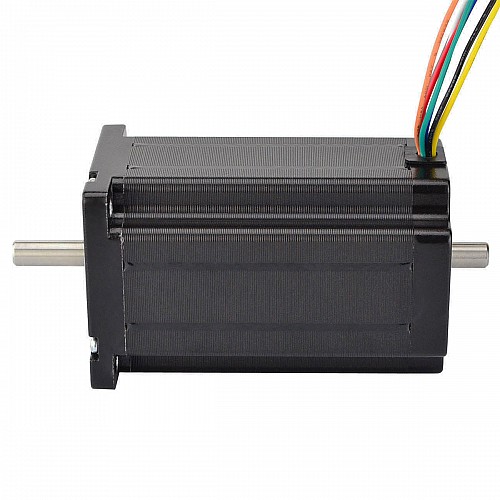 Dual Shaft Nema 23 CNC Stepper Motor 3.4Nm(481.48oz.in) 60x60x100mm 8 Wires - 24HS39-3008D | StepperOnline CA