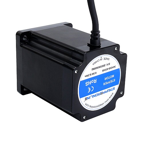 E Series Nema 34 Stepper Motor Bipolar 1.8deg 8.2Nm(1161.22oz.in) 6.0A 86x86x114mm 4 Wires - 34HE45-6004S | StepperOnline CA