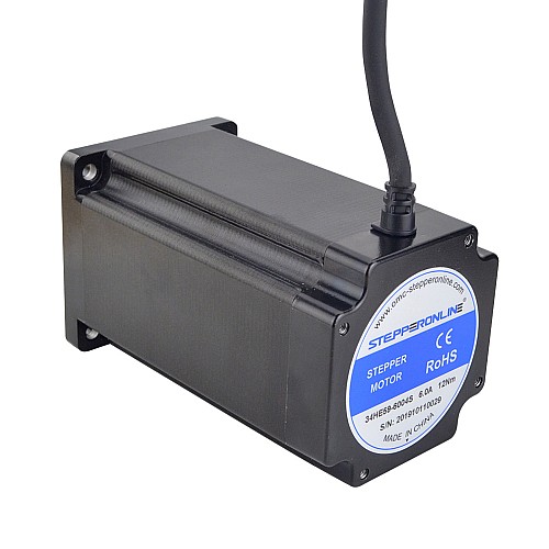 E Series Nema 34 Stepper Motor Bipolar 1.8deg 12.0Nm(1699.34oz.in) 6.0A 86x86x151.5mm 4 Wires - 34HE59-6004S | StepperOnline CA E Series Nema 34 Stepper Motor Bipolar 1.8deg 12.0Nm(1699.34oz.in) 6.0A 86x86x151.5mm 4 Wires - 34HE59-6004S | StepperOnline CA