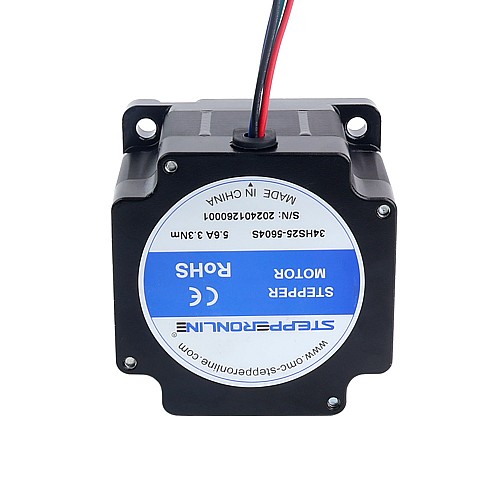 S Series Nema 34 Stepper Motor Bipolar 1.8deg 3.3Nm(467.32oz.in) 5.6A 86x86x64mm 4 Wires - 34HS25-5604S | StepperOnline CA
