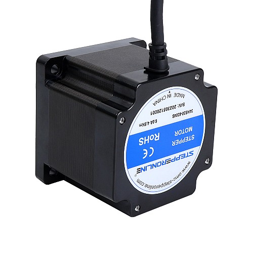 S Series Nema 34 Stepper Motor 1.8deg 4.8Nm(679.74oz.in) 6.0A 86x86x78mm 4 Wires - 34HS30-6004S | StepperOnline CA