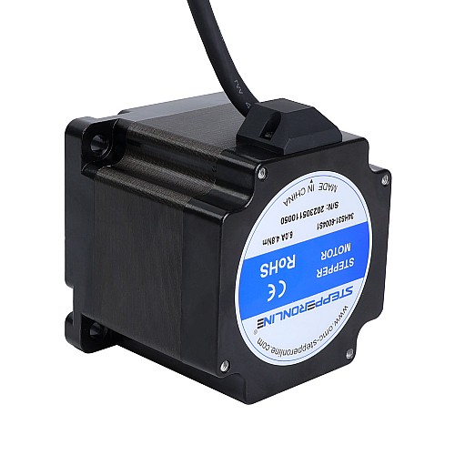 S Series Nema 34 Stepper Motor 4.8Nm(679.74oz.in) 14mm Key-way Shaft 1m Cable - 34HS31-6004S1 | StepperOnline CA