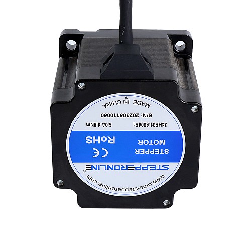 S Series Nema 34 Stepper Motor 4.8Nm(679.74oz.in) 14mm Key-way Shaft 1m Cable - 34HS31-6004S1 | StepperOnline CA