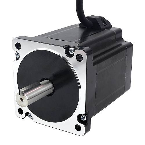 Keyway Dual Shaft Nema 34 Stepper Motor 7.07Nm(1001oz.in) 86x86x98mm 4 Wires - 34HS38-4204D | StepperOnline CA