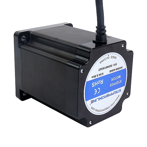 S Series Nema 34 Stepper Motor Bipolar 1.8deg 8.2Nm(1161.45oz.in) 6.0A 86x86x114mm 4 Wires - 34HS45-6004S | StepperOnline CA