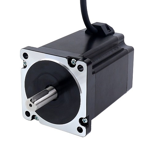 Keyway Dual Shaft Nema 34 CNC Stepper Motor 8.5Nm(1204oz.in) 5A 86x86x114mm - 34HS46-5004D1 | StepperOnline CA Keyway Dual Shaft Nema 34 CNC Stepper Motor 8.5Nm(1204oz.in) 5A 86x86x114mm - 34HS46-5004D1 | StepperOnline CA