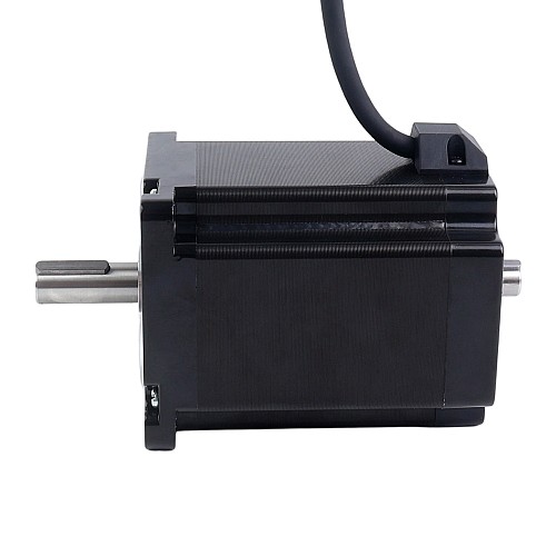Keyway Dual Shaft Nema 34 CNC Stepper Motor 8.5Nm(1204oz.in) 5A 86x86x114mm - 34HS46-5004D1 | StepperOnline CA Keyway Dual Shaft Nema 34 CNC Stepper Motor 8.5Nm(1204oz.in) 5A 86x86x114mm - 34HS46-5004D1 | StepperOnline CA